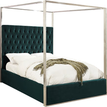 Load image into Gallery viewer, Porter Green Velvet King Bed