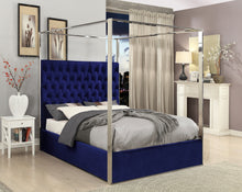 Load image into Gallery viewer, Porter Black Velvet King Bed