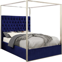 Load image into Gallery viewer, Porter Black Velvet Queen Bed