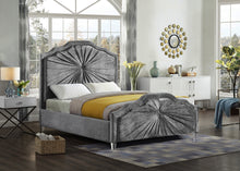 Load image into Gallery viewer, Rosie Grey Velvet Full Bed