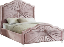 Load image into Gallery viewer, Rosie Pink Velvet Queen Bed