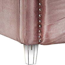 Load image into Gallery viewer, Rosie Pink Velvet Twin Bed