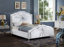 Load image into Gallery viewer, Rosie Grey Velvet Queen Bed