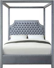 Load image into Gallery viewer, Rowan Grey Velvet Queen Bed