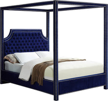 Load image into Gallery viewer, Rowan Grey Velvet King Bed