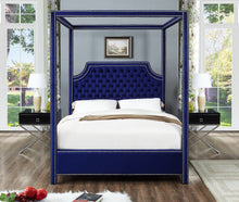 Load image into Gallery viewer, Rowan Grey Velvet King Bed