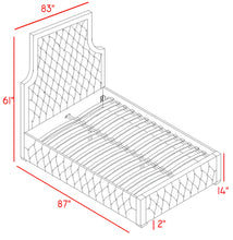 Load image into Gallery viewer, Sedona Cream Velvet King Bed