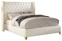 Load image into Gallery viewer, Soho White Bonded Leather Full Bed