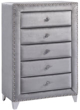 Load image into Gallery viewer, Sophie Grey Velvet Chest