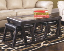 Load image into Gallery viewer, Kelton Coffee Table with Nesting Stools