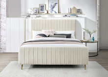 Load image into Gallery viewer, Zara Cream Velvet Full Bed