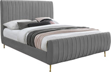 Load image into Gallery viewer, Zara Cream Velvet King Bed