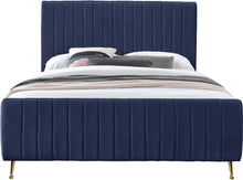 Load image into Gallery viewer, Zara Cream Velvet Queen Bed