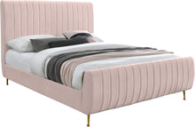 Load image into Gallery viewer, Zara Cream Velvet King Bed