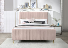 Load image into Gallery viewer, Zara Cream Velvet King Bed