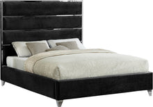 Load image into Gallery viewer, Zuma Black Velvet Queen Bed
