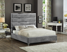 Load image into Gallery viewer, Zuma Black Velvet Full Bed