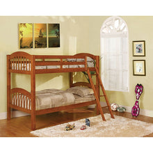 Load image into Gallery viewer, Coney Island Twin/Twin Bunk Bed, Oak Finish