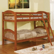 Load image into Gallery viewer, Coney Island Twin/Twin Bunk Bed, Oak Finish
