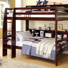 Load image into Gallery viewer, Twin/Twin Bunk Bed, Dark Walnut Finish