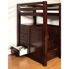 Load image into Gallery viewer, Twin/Twin Bunk Bed, Dark Walnut Finish