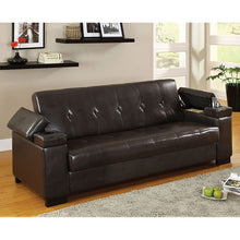 Load image into Gallery viewer, Logan Leatherette Futon Sofa w/ Storage