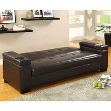 Load image into Gallery viewer, Logan Leatherette Futon Sofa w/ Storage