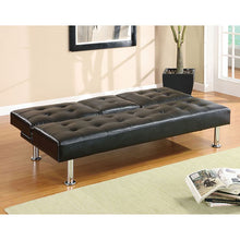 Load image into Gallery viewer, Orinda Leatherette Futon Sofa w/ Flip-Down Center Table