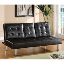 Load image into Gallery viewer, Orinda Leatherette Futon Sofa w/ Flip-Down Center Table