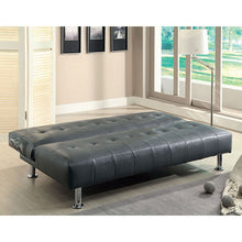 Load image into Gallery viewer, Bulle Leatherette Futon Sofa, Gray