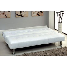 Load image into Gallery viewer, Bulle Leatherette Futon Sofa, White
