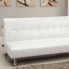 Load image into Gallery viewer, Bulle Leatherette Futon Sofa, White