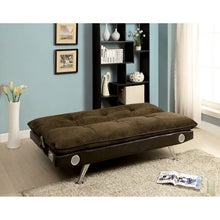 Load image into Gallery viewer, GALLAGHER Futon Sofa w/ Bluetooth Speaker, Brown
