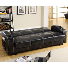 Load image into Gallery viewer, Colona Leatherette Futon Sofa w/ Storage