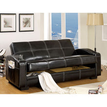Load image into Gallery viewer, Colona Leatherette Futon Sofa w/ Storage