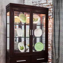 Load image into Gallery viewer, LAWRENCE Curio Hutch (Touch Lights)