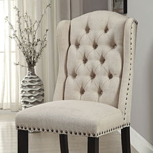 Load image into Gallery viewer, Wingback Chair in beige, Antique Black
