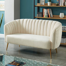 Load image into Gallery viewer, Dionne Love Seat, Ivory