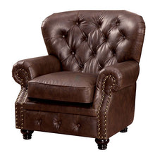 Load image into Gallery viewer, STANFORD Chair, Brown Leatherette