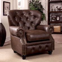Load image into Gallery viewer, STANFORD Chair, Brown Leatherette