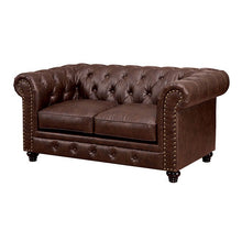 Load image into Gallery viewer, STANFORD Love Seat, Brown Leatherette
