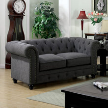 Load image into Gallery viewer, STANFORD Love Seat, Gray Fabric
