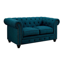 Load image into Gallery viewer, STANFORD Love Seat, Dark Teal Fabric