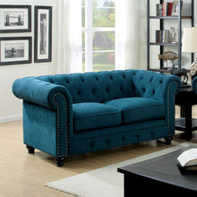 Load image into Gallery viewer, STANFORD Love Seat, Dark Teal Fabric