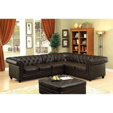 Load image into Gallery viewer, Stanford II Sectional, Brown Leatherette