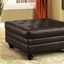 Load image into Gallery viewer, Ottoman, Brown Leatherette