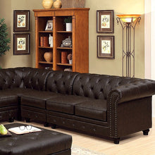Load image into Gallery viewer, Stanford II Sectional, Brown Leatherette