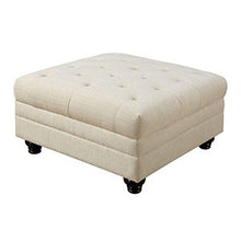 Load image into Gallery viewer, Ottoman, Ivory Fabric