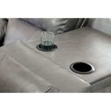 Load image into Gallery viewer, GRANDOLF Sofa w/ 2 Recliners &amp; Drop-Down Table, Gray